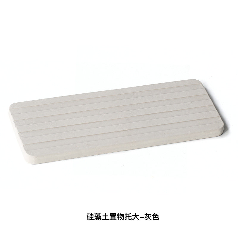 Popular Diatomite Shelf Shelf Household Water Absorption Moisture Control Toilet Tray Bathroom Storage Supplies Customization