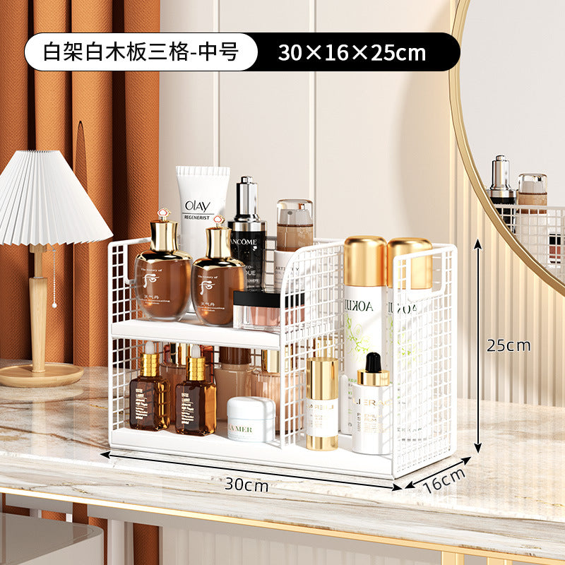Cosmetics storage box, desktop shelf, household dresser, skin care product mask, multi-layer partition, sundries storage basket