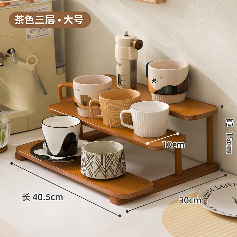 Desktop rack, cup storage shelf, dining table, countertop station, water cup, coffee cup, tea set, table small cup holder