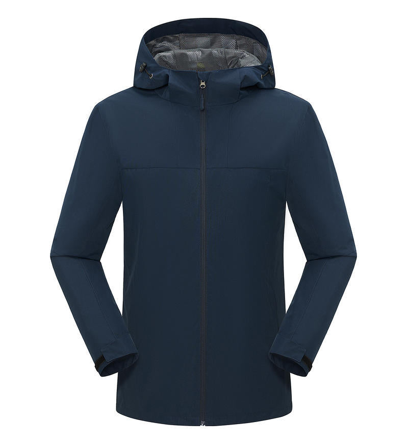 Jacket custom embroidery printed logo outdoor windproof waterproof autumn and winter stand-up collar sportswear group work clothes