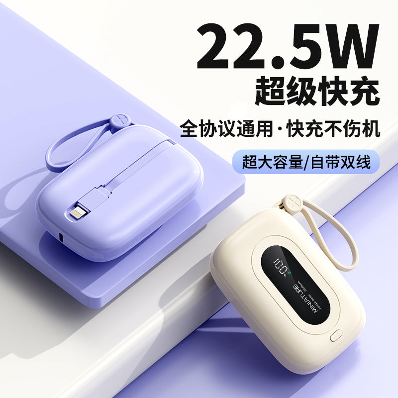The new mobile phone power bank digital display mobile phone power bank 10,000mAh mini compact power bank can be boarded on the plane