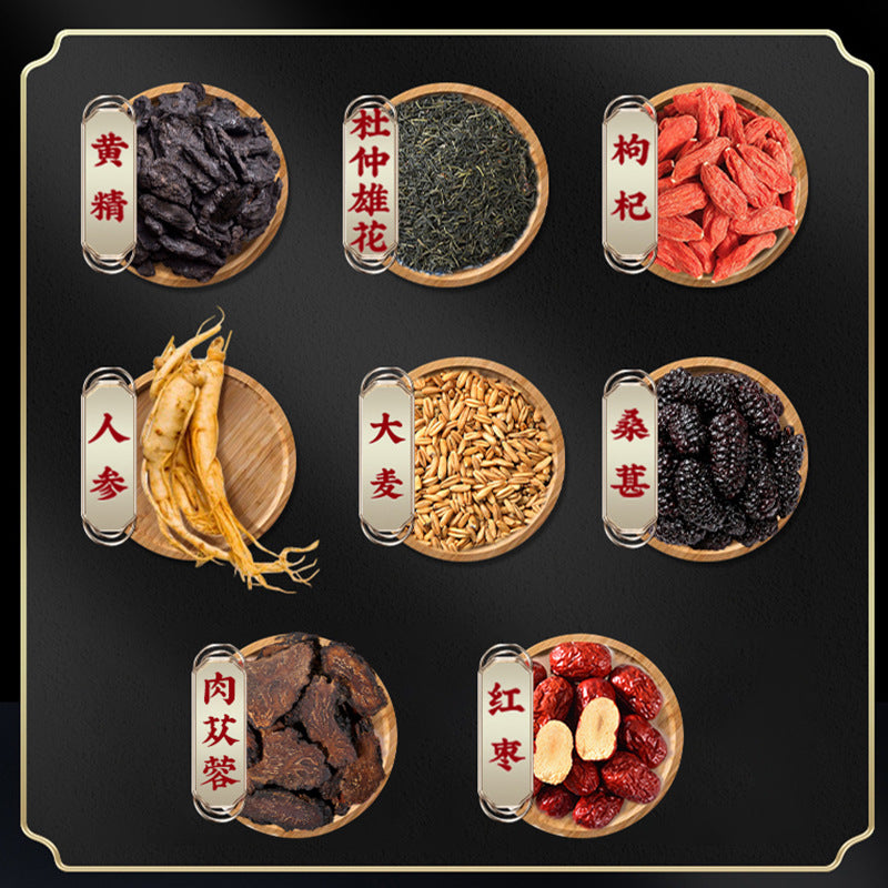 Beijing Tong Ren Tang Men's Health Tea Nourishing Vitality Tea Black Wolfberry Mulberry Ginseng Yellow Essence Eight Treasures Tea