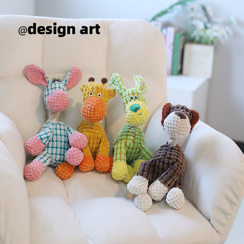 Pet Toys Dog Bites Sound Toys Funny Donkey Grinding Teeth Pet Plush Toys Interactive Dog Toys