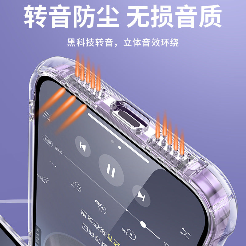 Light transparent TPU soft case is suitable for Apple 17/16/15/14/13 all series anti-drop high definition naked mobile phone case