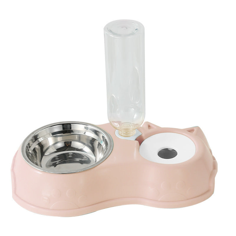 Pet Supplies Cat Feeder Drinking Appliances Double Bowl Food Basin Dog Rice Basin Anti-knock Stainless Steel Dog Bowl Cat Bowl