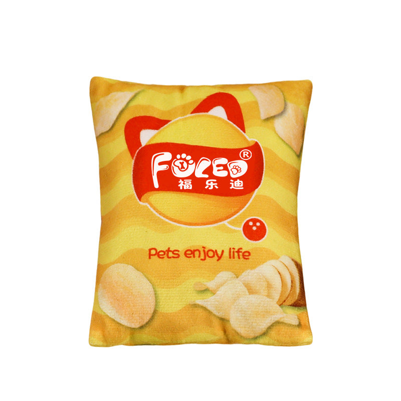 FULED Pet Sound Toys Dog Toys Ringing Paper Potato Chips Grinding Teeth Cleansing Plush Toys Spot