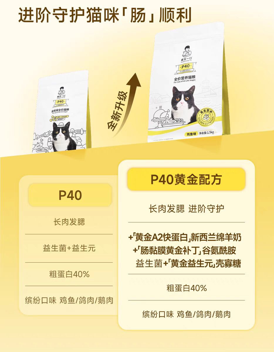 Honest bite P40 full price stage cat food 1.5kg chicken goose pigeon meat kitten universal one piece delivery