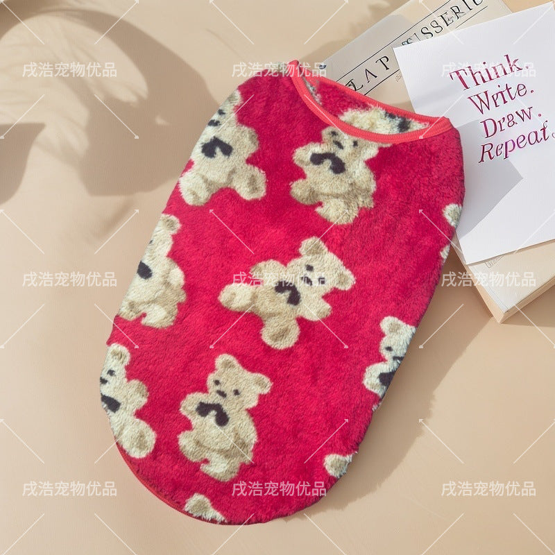 Border grazing clothes autumn and winter velvet to keep warm and prevent hair loss husky golden hair labrador large dog big dog cotton-padded clothes