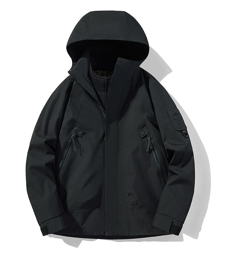 Jacket three-in-one men's fleece two-piece set removable sports outdoor windproof waterproof cold-proof warm jacket women