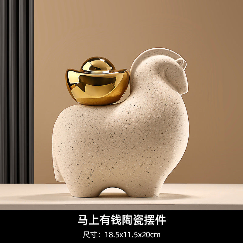 Bei Hanmei's new Chinese-style creative ornaments will be rich soon. Soft decoration, home furnishing entrance, living room desktop TV cabinet decoration