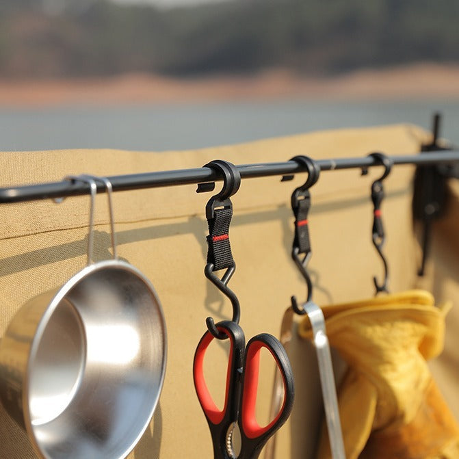 Outdoor camping triangular rack hook plastic steel buckle webbing hook crossbar hook load-bearing hook coat hook