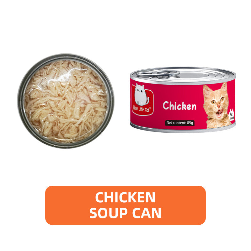 English Cross-border Canned Cat Pet Adult Cat Kitten 85g Foreign Trade Wholesale Full Price Universal Chicken Mousse Canned Cat