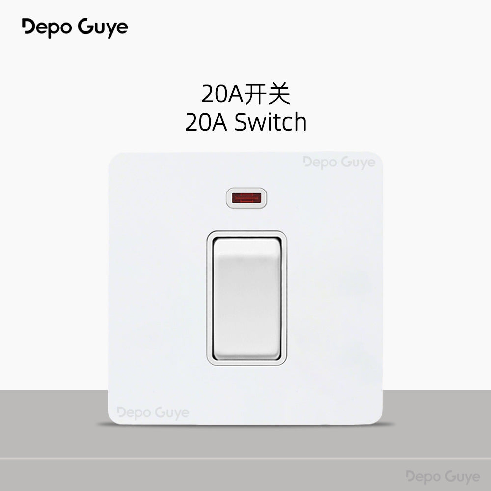 Foreign trade simple wind stainless steel switch panel 86 type concealed Hong Kong and Macao British standard European socket brass lever