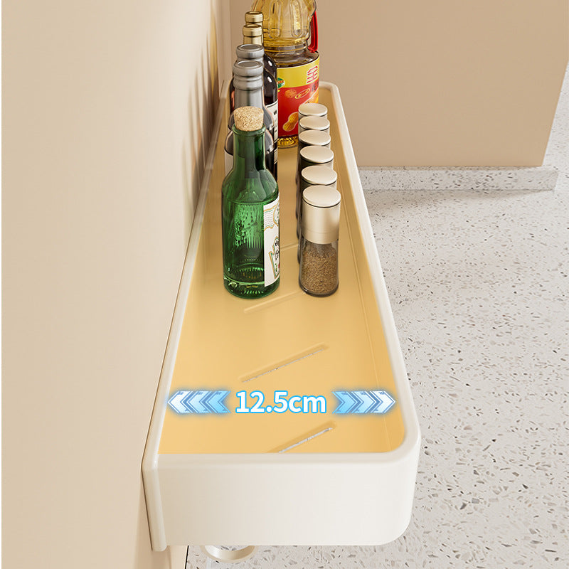 White space aluminum kitchen rack non-punching wall hanging seasoning rack kitchen supplies general merchandise storage rack