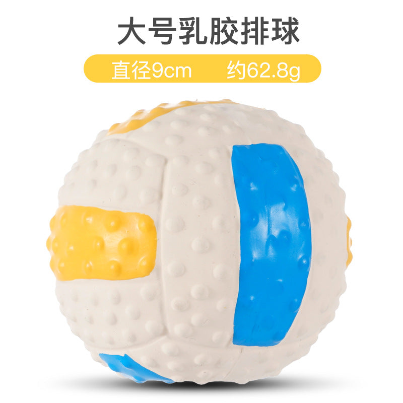 Wholesale Pet Latex Toys Filled Cotton Latex Rugby Football Volleyball Sound Dog Toys Pet Toys