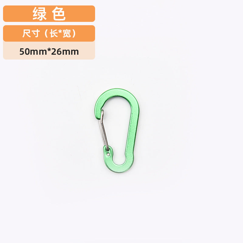 厂家新款5号S形铝合金登山扣diy弹簧扣多色钥匙扣户外露营挂扣