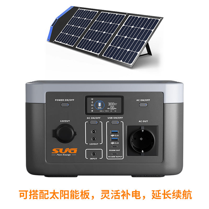 Outdoor mobile power supply 300w solar mobile energy storage large capacity 320wh portable 220v stall power supply