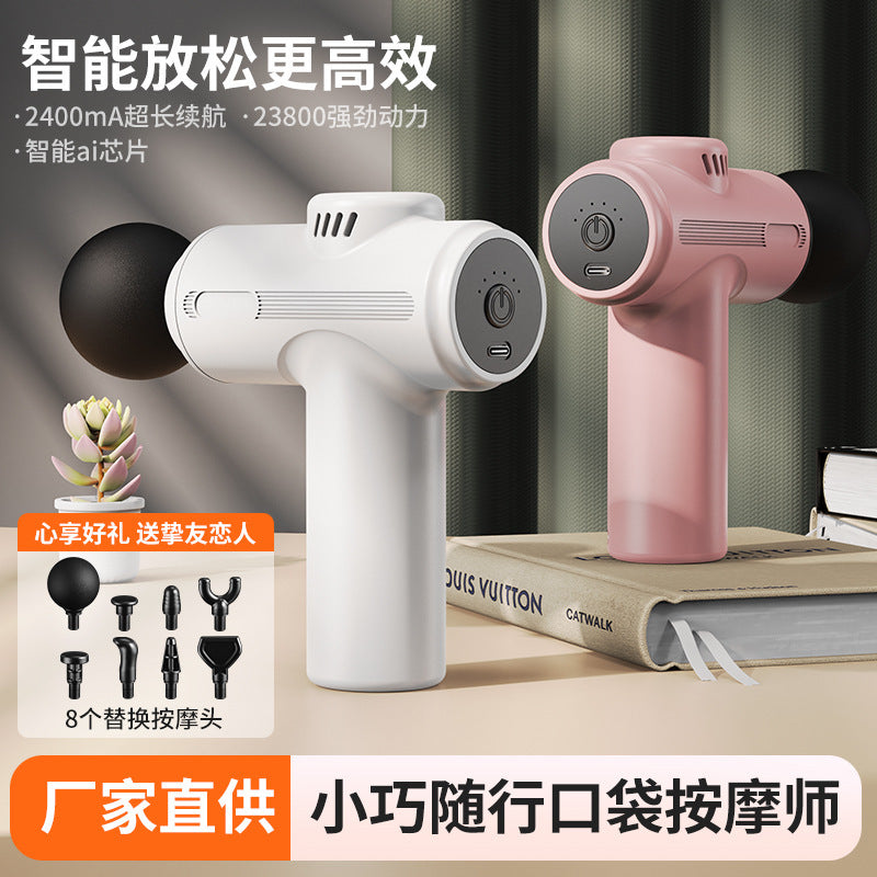 Cross-border fascia gun source stretch factory direct supply Amazon small muscle impact MINI mini massager