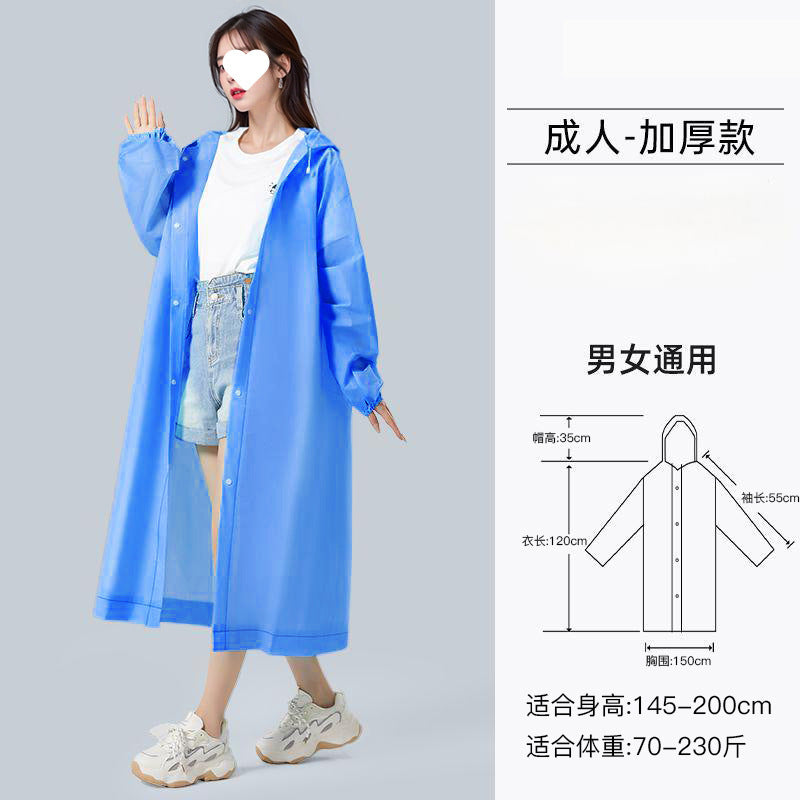 Non-disposable raincoats of good quality, men's and women's long mountaineering tourism ponchos, non-disposable rainstorm protection