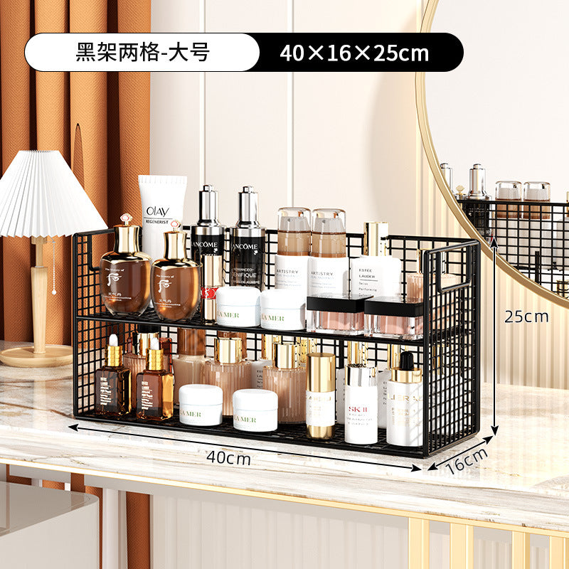 Cosmetics storage box, desktop shelf, household dresser, skin care product mask, multi-layer partition, sundries storage basket