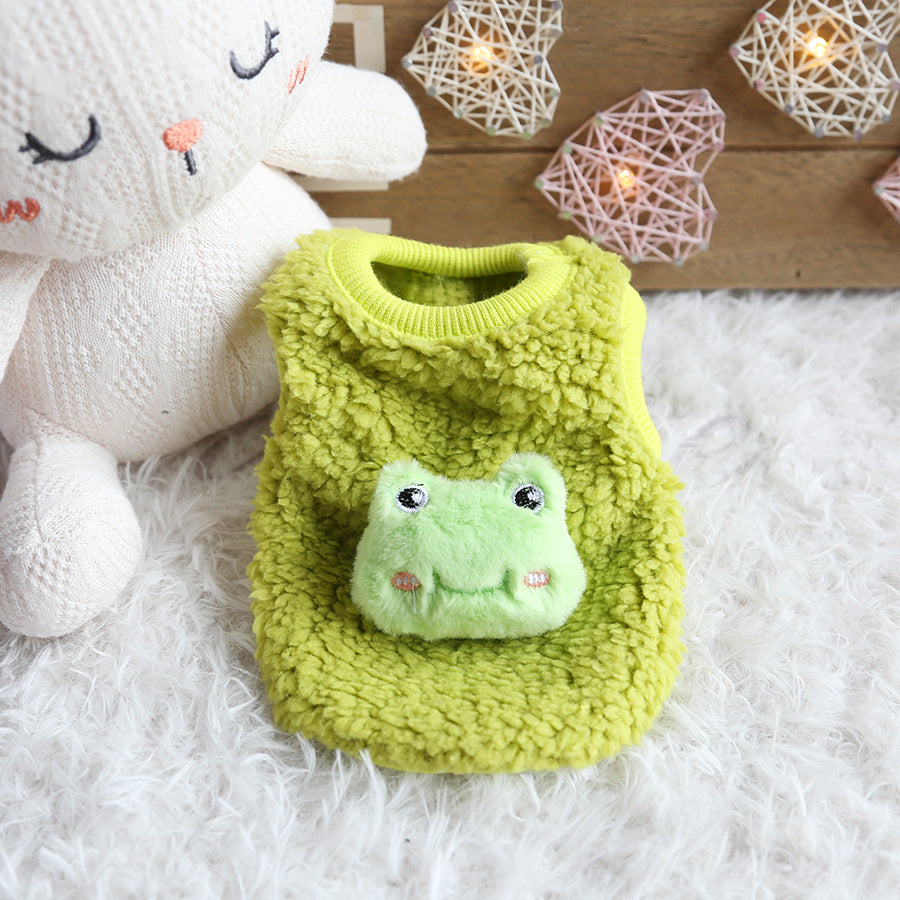 Petstyle glutinous rice dumplings milk dog clothes, cute fluffy puppy dog puppy kitten clothes, newborn cat