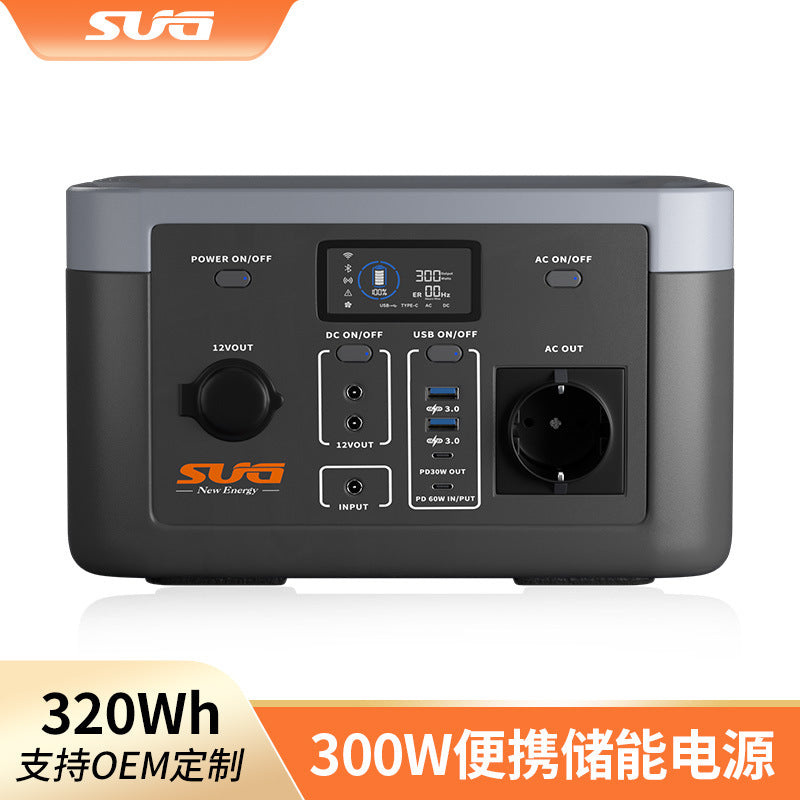 Outdoor mobile power supply 300w solar mobile energy storage large capacity 320wh portable 220v stall power supply