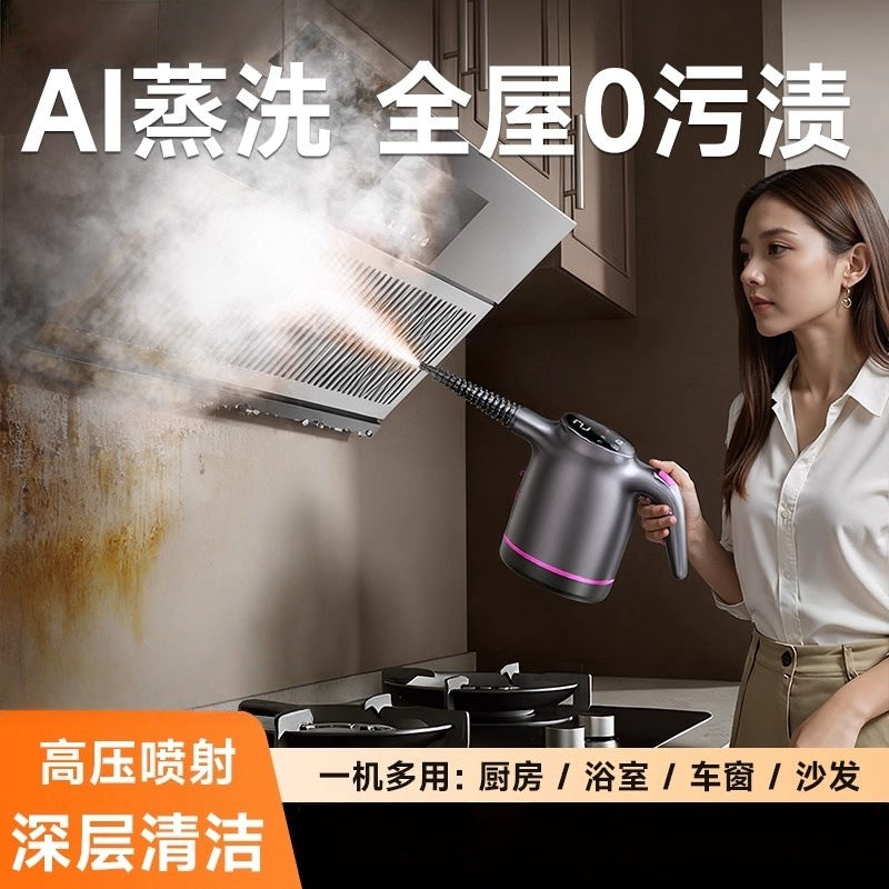 High temperature steam cleaner handheld household kitchen two-in-one steam mop high temperature sterilization steam pot shoe brush machine