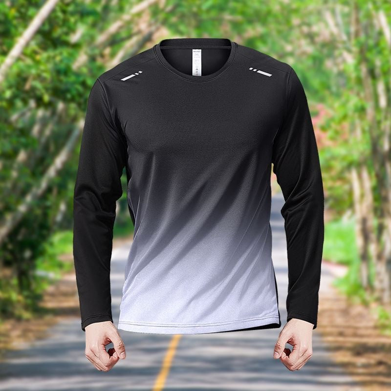 Sports quick-drying clothes long-sleeved t-shirt men's ice silk sunscreen summer thin breathable mountaineering running loose outdoor top