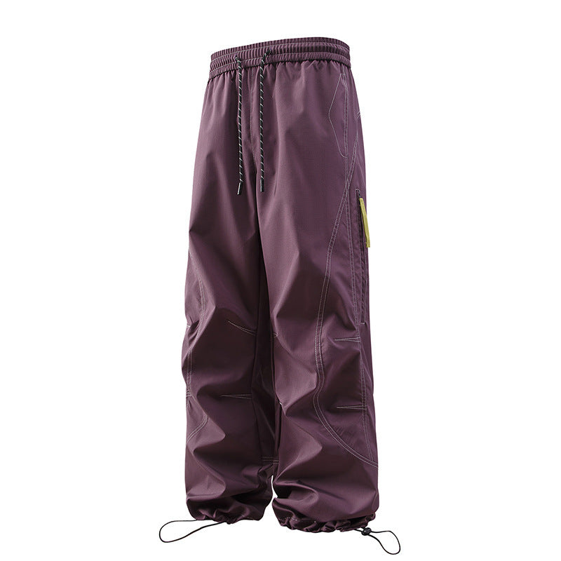 Three-proof outdoor shock pants quick-drying sports American overalls velvet thermal casual pants men's and women's camping hiking pants