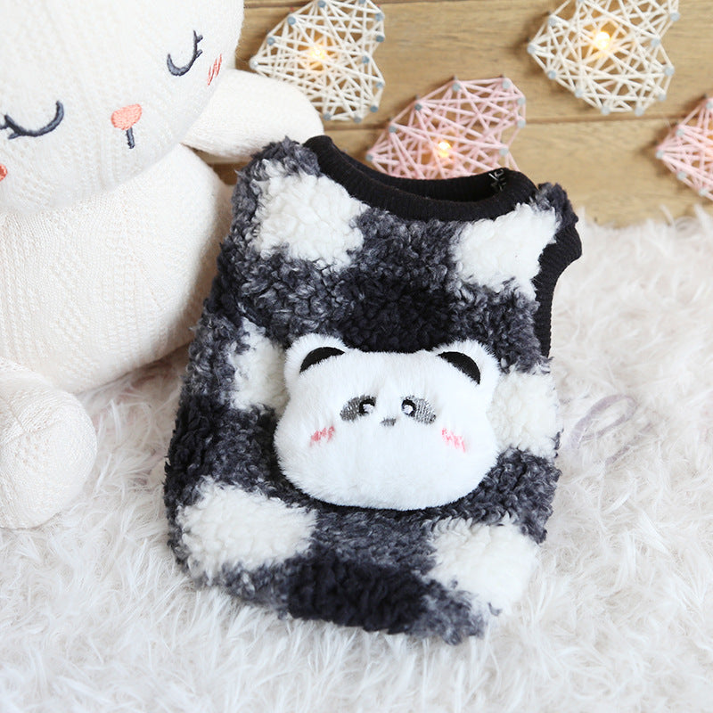 Petstyle glutinous rice dumplings milk dog clothes, cute fluffy puppy dog puppy kitten clothes, newborn cat