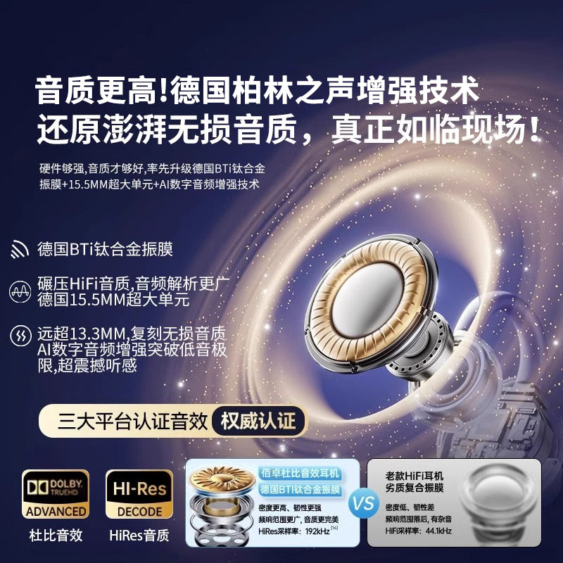 New ear clip earphones, wireless bluetooth earphones, air bone conduction Huaqiangbei computer mobile phone universal 2025 earphones