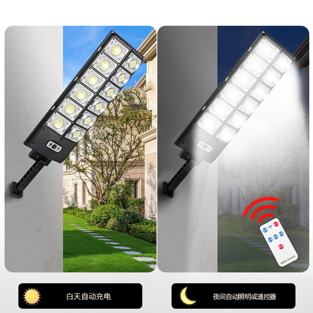 Solar street light Double row integrated induction Industrial wind Outdoor rural explosive lawn light Garden light Lighting