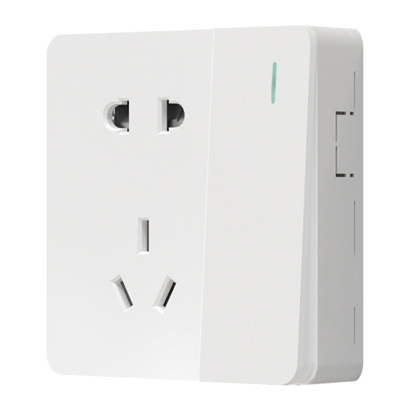 International electrician surface installed ultra-thin switch socket panel household bright wire box power supply with five-hole single control socket