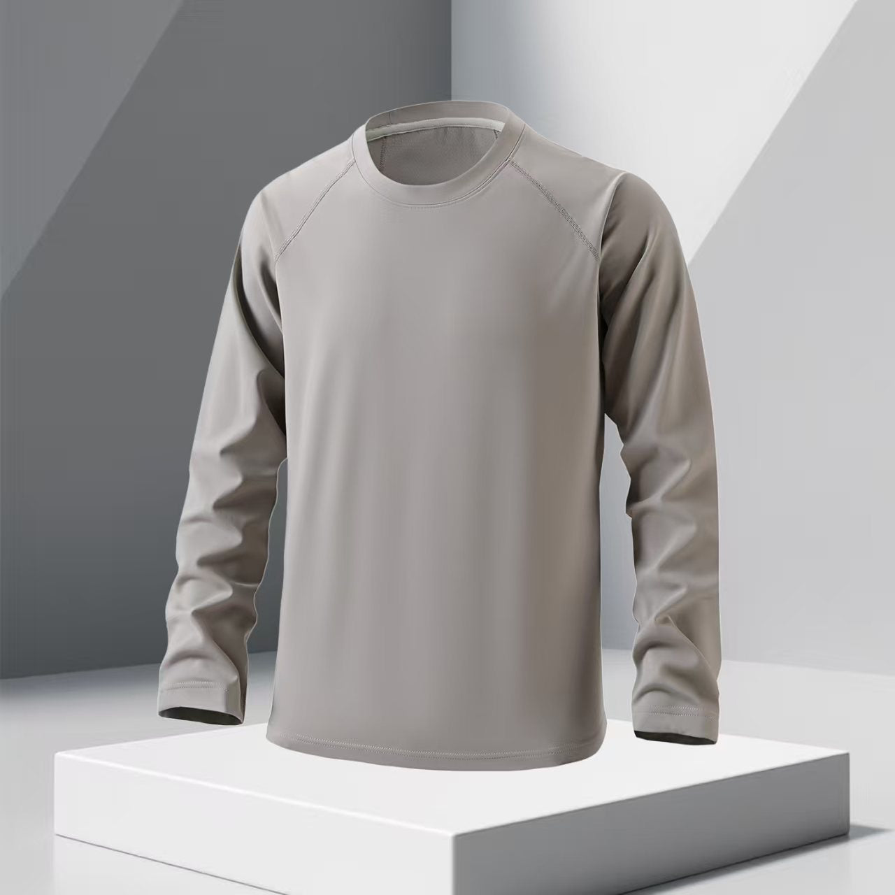 Outdoor running fitness sportswear moisture-absorbing quick-drying bottoming top men's and women's casual slim-fit crew neck long-sleeved t-shirt