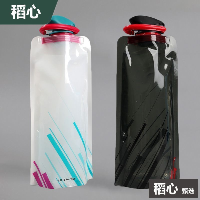 Outdoor Sports Soft Water Bag Music Festival Folding Dew Camping Equipment Mountaineering Cycling Hiking Concert Convenient Water Bag