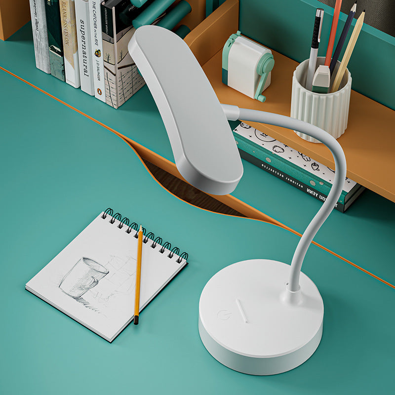 Student reading learning lamp eye protection desk lamp dormitory round base small desk lamp usb office bedside lamp intelligent energy saving