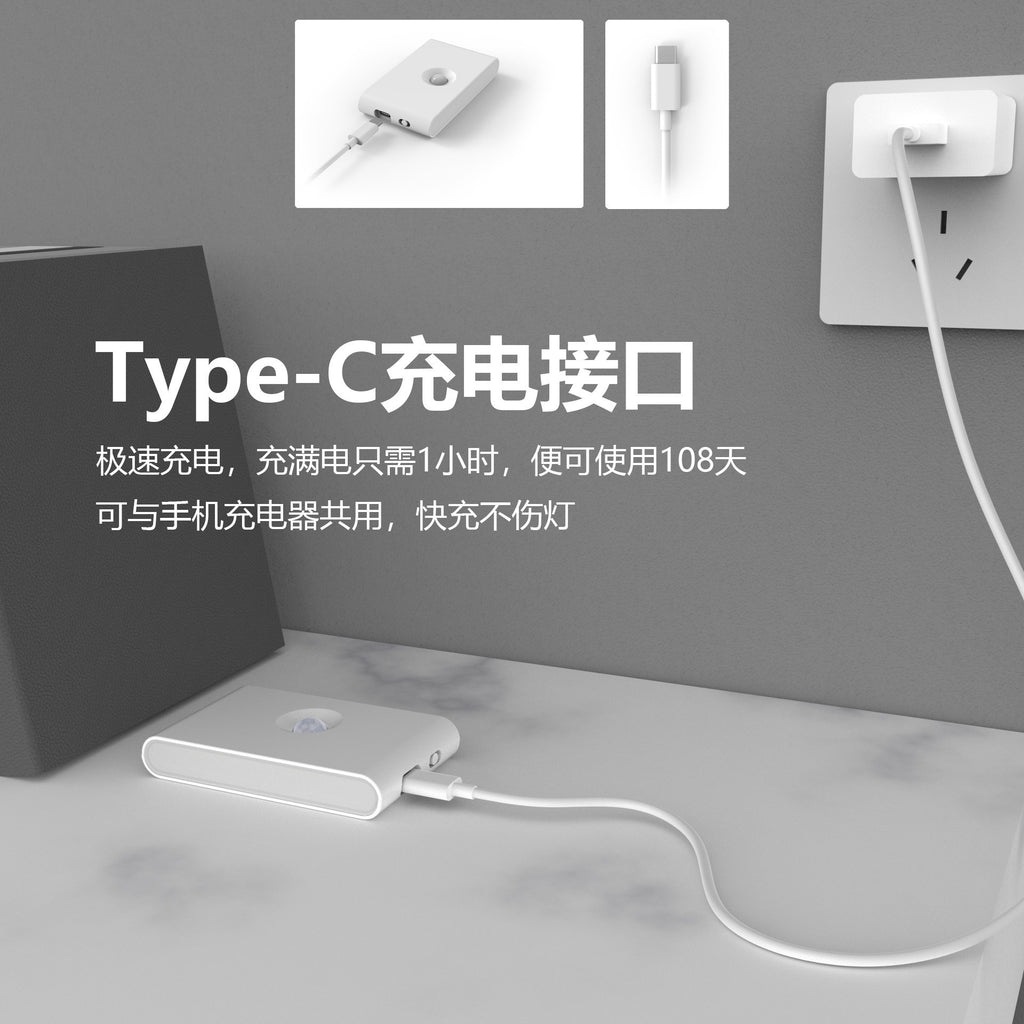 Factory direct sales cross-border intelligent night light human body induction bedroom corridor stairs automatic light control desk lamp magnetic bed