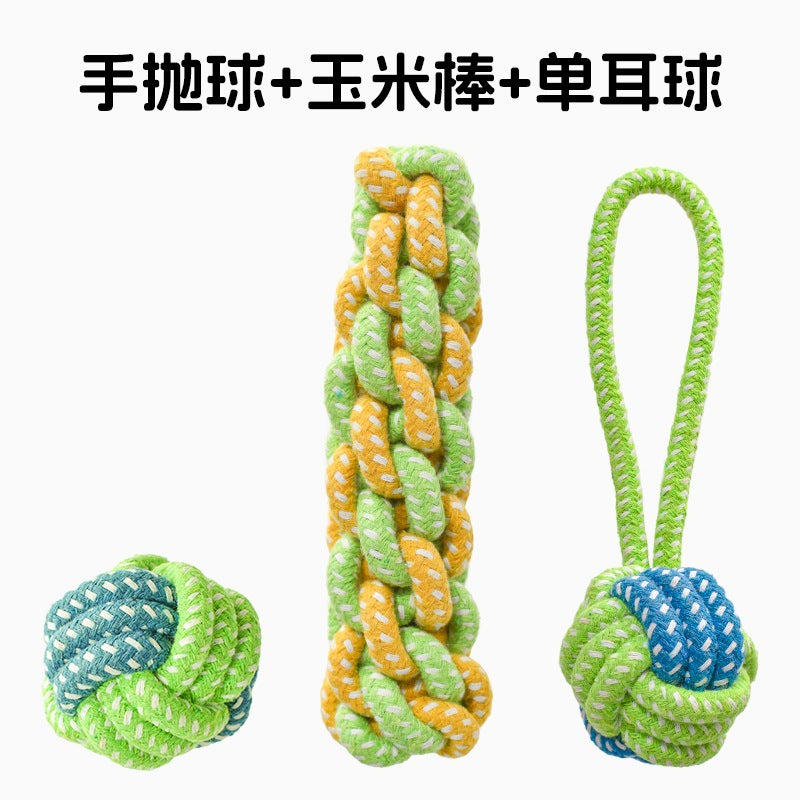 Dog Toys Grinding Teeth Bite-resistant Knot Slippers Small Medium Large Dog Teddy Golden Retriever Bigbear Pet Supplies