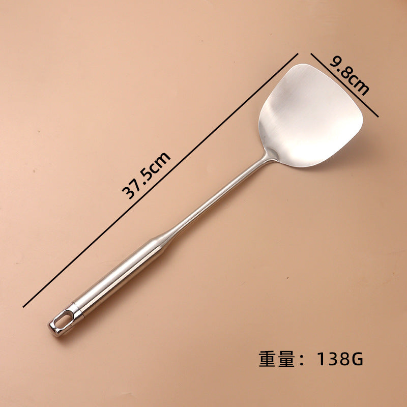 Thickened stainless steel spatula household kitchen spatula stir-fry spoon cooking anti-scalding hot pot spoon kitchen utensils set wholesale