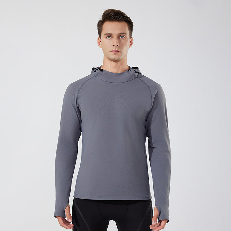 Autumn and winter new men and women couples hooded velvet sports yoga top outdoor casual jacket outdoor running long sleeves