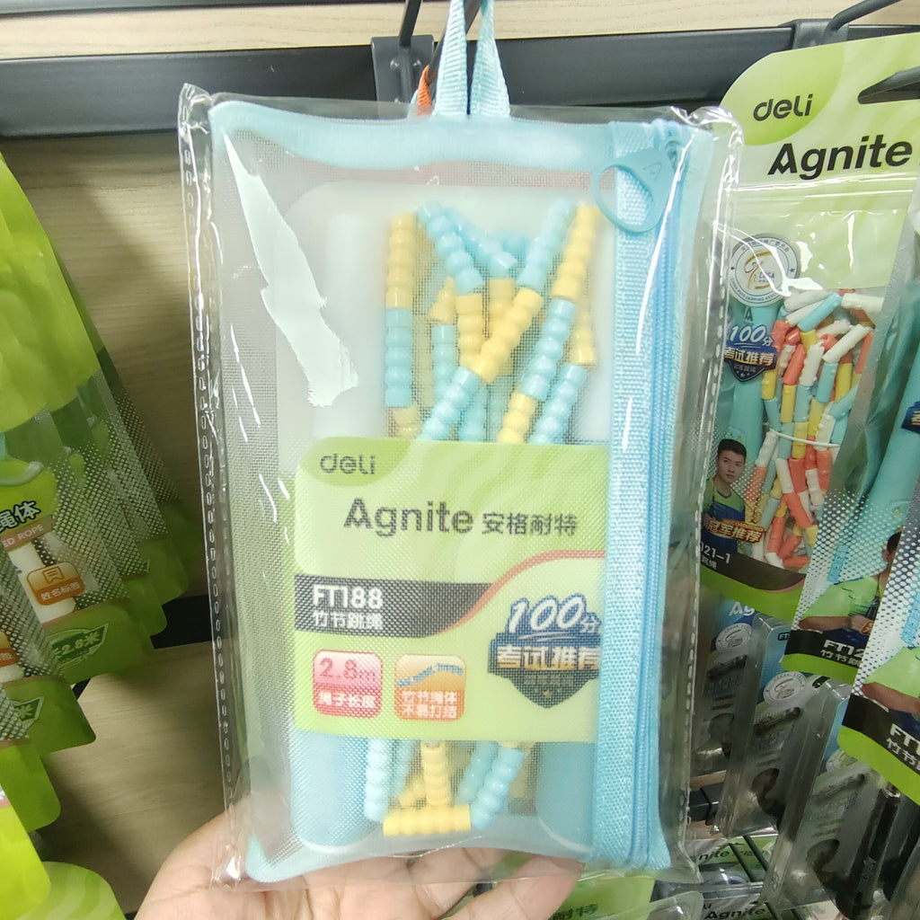 Skipping rope, Deli FT188 primary and secondary school students kindergarten children adult rope length adjustable practice exercise