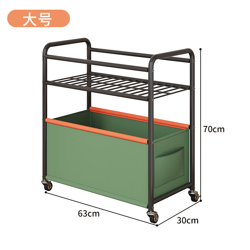 Children's toy storage rack trolley shelf mobile home bookshelf building block picture book doll snack storage basket