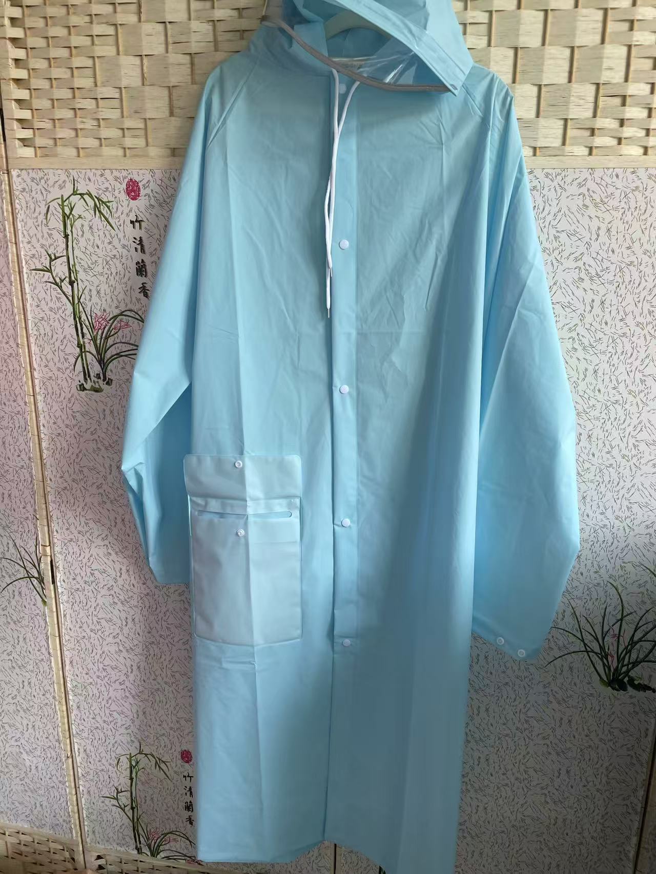 Spot travel mountaineering non-disposable raincoat full body thickened waterproof and rainstorm proof portable eva raincoat