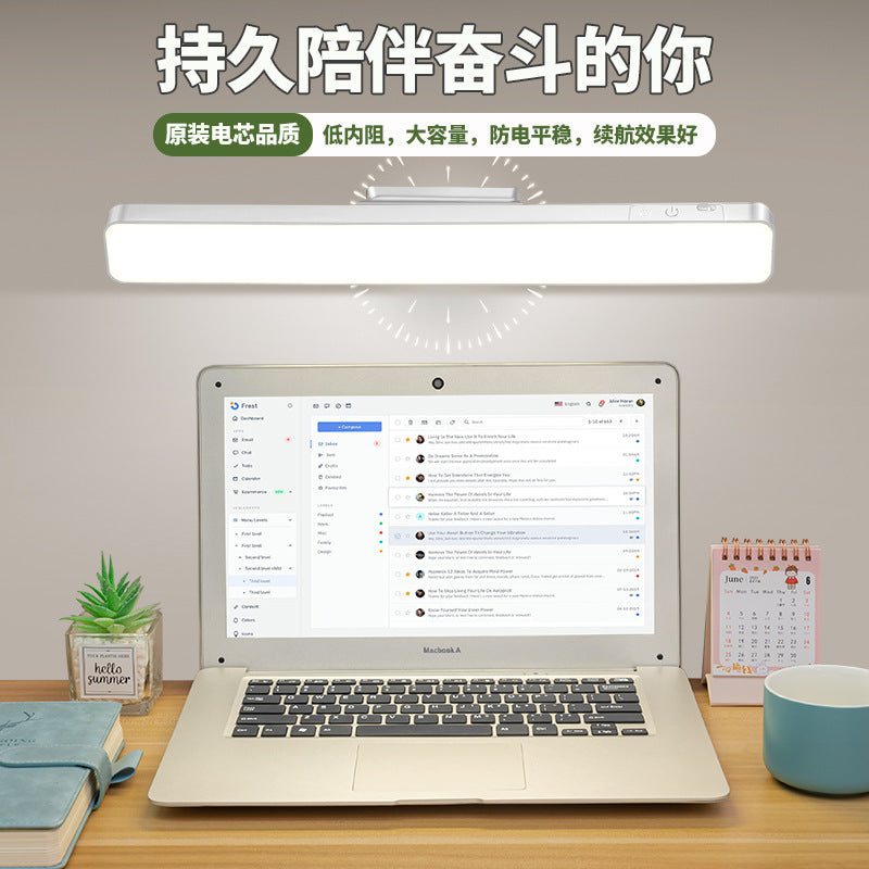 Smart LED light, a must for reading in student dormitories, eye protection, cool light, magnetic light, plug-in dual-purpose remote control desk lamp
