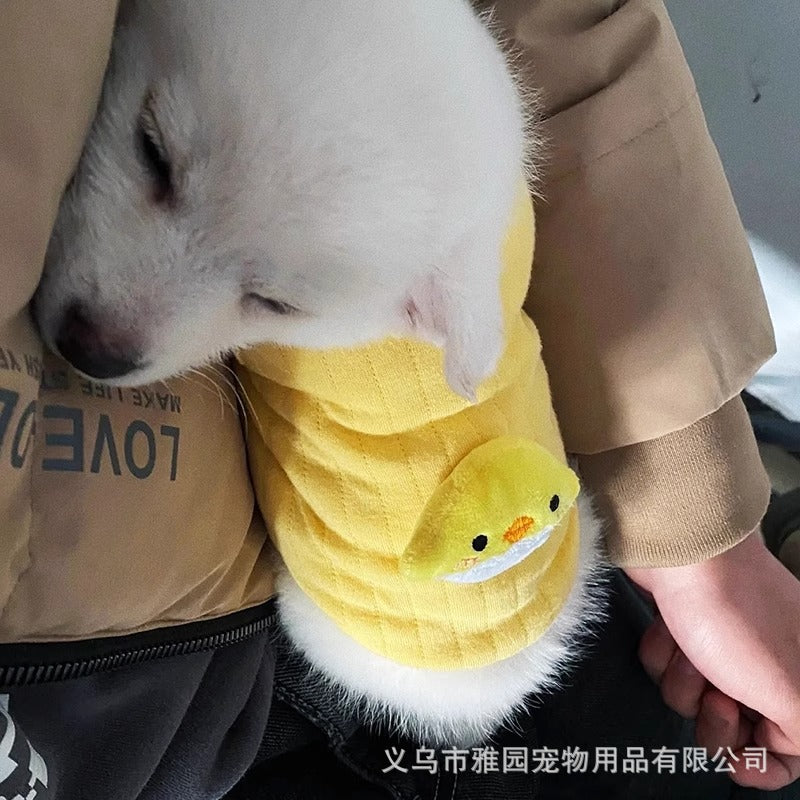 Supersmall kitten puppy dog clothes teddy puppy teacup dog newborn full moon autumn and winter milk dog milk cat vest