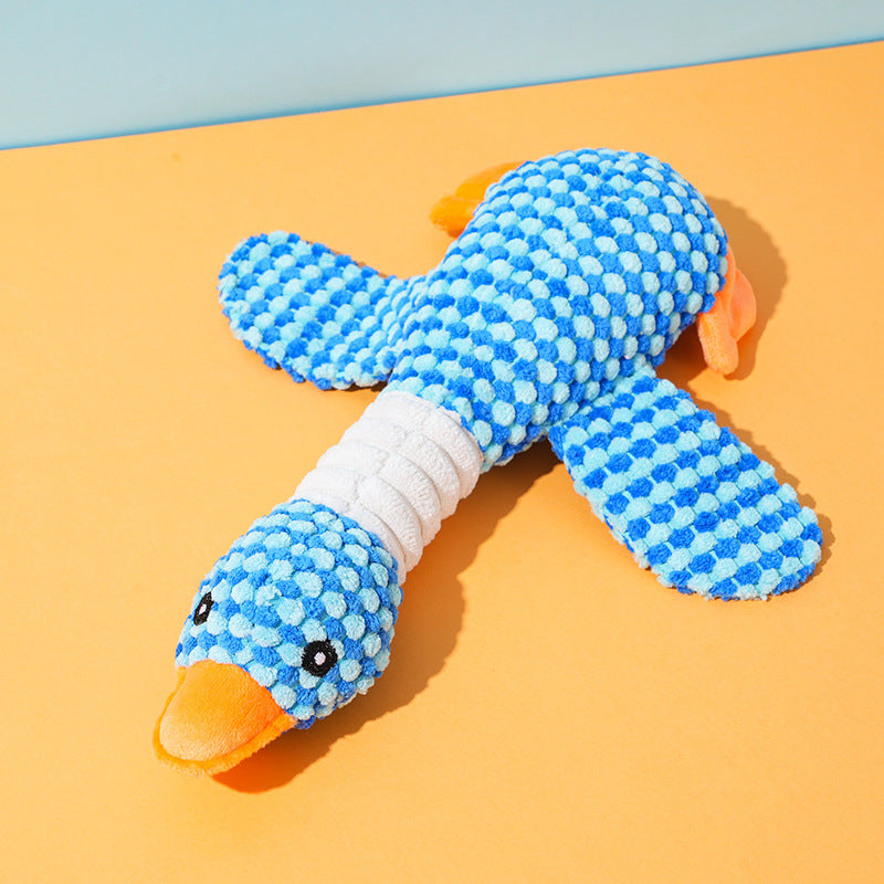 Popular Sleeping Duck Dog Toy Small and Medium-sized Dog Pet Sound Toy Plush Resistant Grinding Teeth Sound Relief