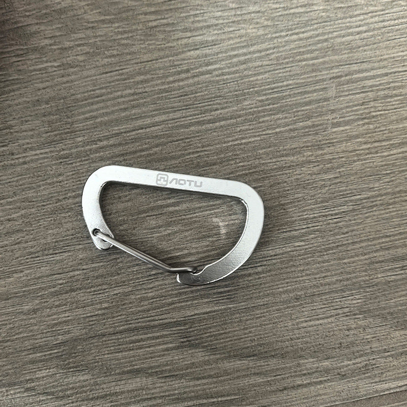 Large outdoor mountaineering buckle D-hook hiking keychain, camping backpack fast external water bottle, safety lock