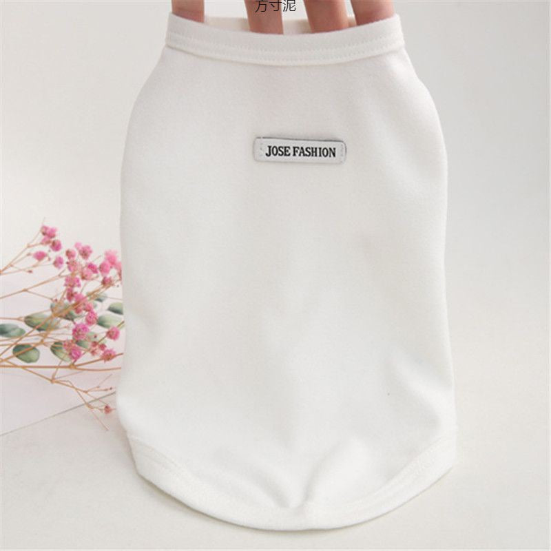 Internet celebrity style autumn wear new pet dog dog clothes teddy than skin-friendly German velvet cotton medium and small dog vest Amazon