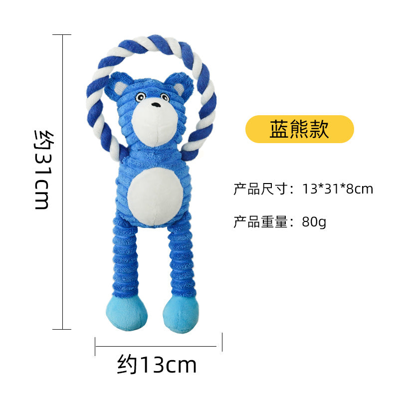 Pet Toys Dog Bites Sound Toys Funny Donkey Grinding Teeth Pet Plush Toys Interactive Dog Toys