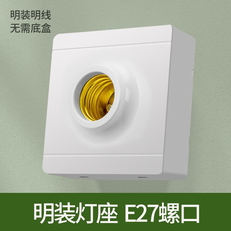 International electrician surface installed ultra-thin switch socket panel household bright wire box power supply with five-hole single control socket